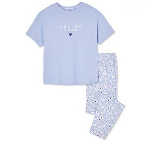 37. George *NWT* Light Blue Floral Tee and Jogger Set